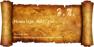 Homolya Nóra névjegykártya